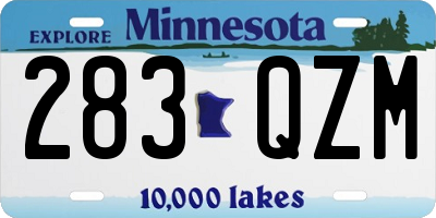 MN license plate 283QZM