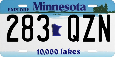 MN license plate 283QZN