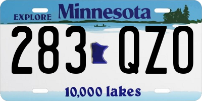 MN license plate 283QZO
