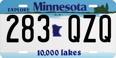 MN license plate 283QZQ