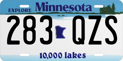 MN license plate 283QZS