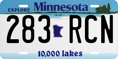 MN license plate 283RCN