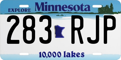 MN license plate 283RJP