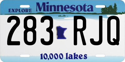 MN license plate 283RJQ
