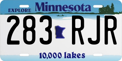 MN license plate 283RJR