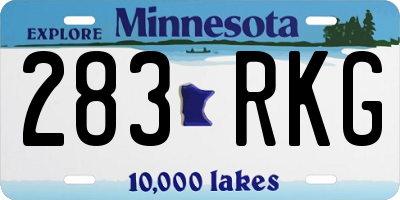 MN license plate 283RKG
