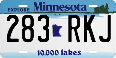 MN license plate 283RKJ