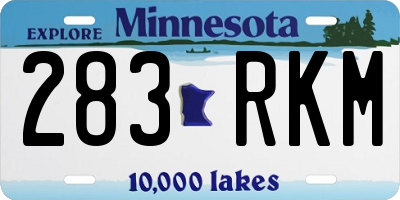 MN license plate 283RKM