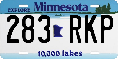 MN license plate 283RKP
