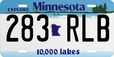 MN license plate 283RLB