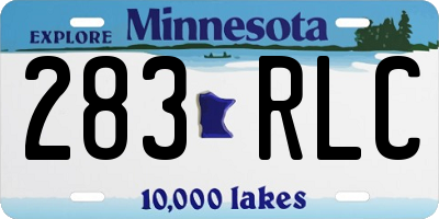 MN license plate 283RLC