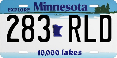 MN license plate 283RLD