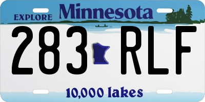 MN license plate 283RLF