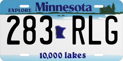 MN license plate 283RLG