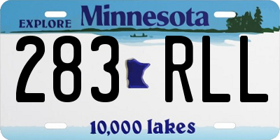 MN license plate 283RLL