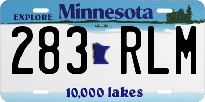 MN license plate 283RLM