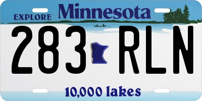 MN license plate 283RLN