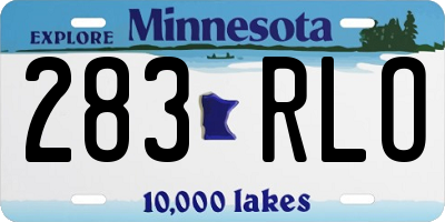 MN license plate 283RLO