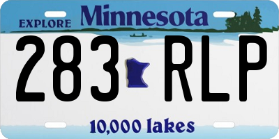 MN license plate 283RLP