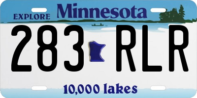 MN license plate 283RLR