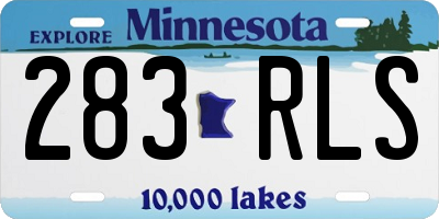 MN license plate 283RLS