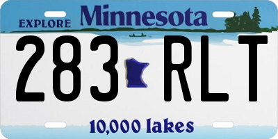 MN license plate 283RLT
