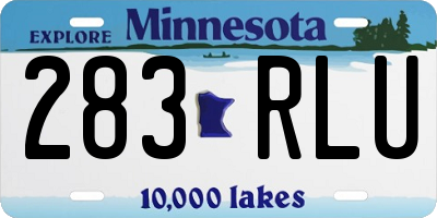 MN license plate 283RLU