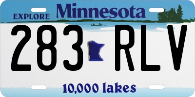 MN license plate 283RLV