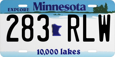 MN license plate 283RLW