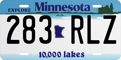 MN license plate 283RLZ