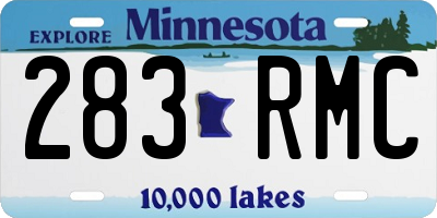 MN license plate 283RMC