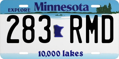 MN license plate 283RMD