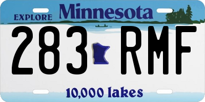 MN license plate 283RMF