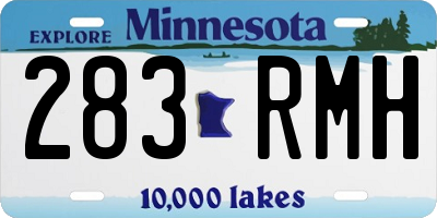 MN license plate 283RMH