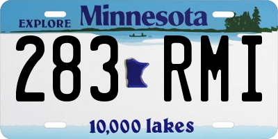 MN license plate 283RMI