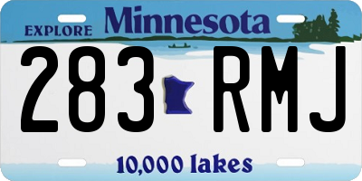 MN license plate 283RMJ