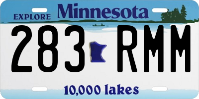 MN license plate 283RMM