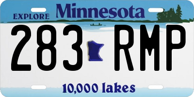 MN license plate 283RMP