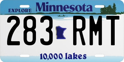 MN license plate 283RMT