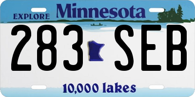 MN license plate 283SEB