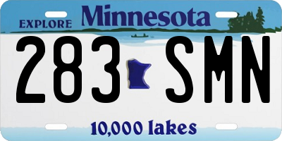 MN license plate 283SMN