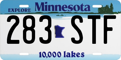 MN license plate 283STF