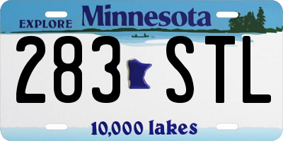 MN license plate 283STL