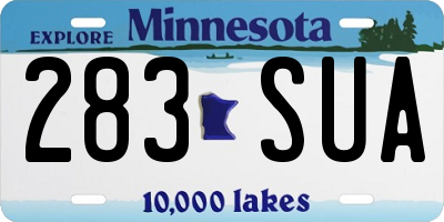 MN license plate 283SUA