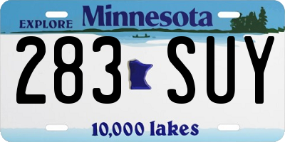 MN license plate 283SUY