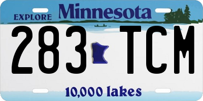 MN license plate 283TCM