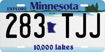 MN license plate 283TJJ