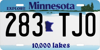 MN license plate 283TJO