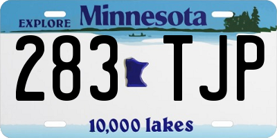 MN license plate 283TJP