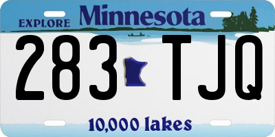 MN license plate 283TJQ